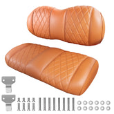 NOKINS Golf Cart Front Seat Kit | Fits Club Car Precedent 2012+/Tempo/Onward | Seat Back & Bottom, All Brown